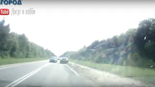 Под Рязанью Киа вылетела на встречку - от ДТП спасла только молниеносная реакция водителей