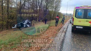 8 октября в Городищенском районе водитель уснул за рулем и перевернулся