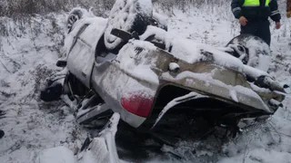 Под Рязанью Ауди улетела в кювет, три человека погибли