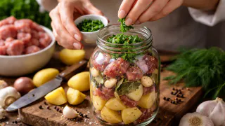 Ароматная картошка в банке: выпросила рецепт в шашлычной Адлера - съедается моментально и по вкусу лучше мяса