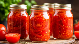 Ни разу не подвели - храню в шкафу, съедаются быстрее, чем маринованные: пряные дольки помидоров на зиму