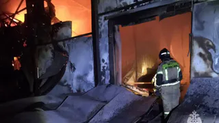 В Рязанской области загорелся производственный цех