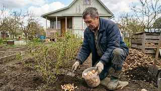 Картофельные очистки собираю даже от соседей: стакан под куст крыжовника — и ягоды с кулак, сладкие и без трещин