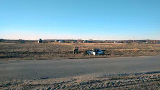 В Пронском районе Рязанской области Mercedes-Benz вылетел в кювет