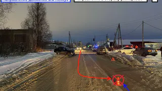 В столице Коми две иномарки не поделили дорогу