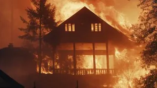 В большом частном доме Ковровского района произошел пожар