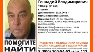 В Брянске ищут 61-летнего Геннадия Исаева
