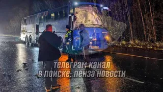 В Рязанской области в двойное ДТП попали два пензенских автобуса