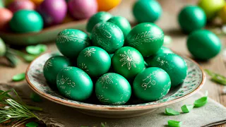 Скорлупки как роскошные изумруды: зеленые пасхальные яйца без «химозы» — гости будут просить раскрыть секрет