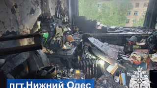 В Коми огнеборцы спасли 62-летнего мужчину при пожаре в многоквартирном доме