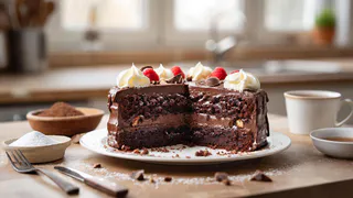 Шоколадный торт «Чоко Пай» — сочный бисквит, нежная начинка и зеркальная глазурь