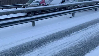 Утром 6 марта в Рязани на Северной окружной дороге образовался затор из-за массовой аварии