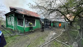 В Собинском районе в результате пожара повреждён частный дом и травмирован жилец