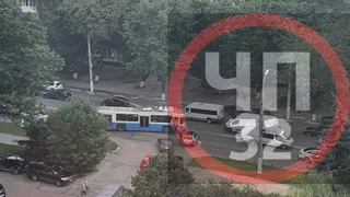 На площади Партизан произошла авария