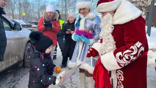 «Полицейский Дед Мороз» поздравил водителей Нижнекамска с Новым годом