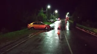 В Ряжском районе столкнулись две иномарки. Погибла женщина