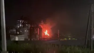 В Чучкове загорелась 15-метровая сушилка элеватора из-за удара молнии