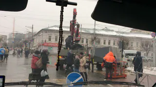 На площади Ленина установили новый светофор