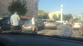 25 августа в центре Рязани в ДТП попали пять автомобилей