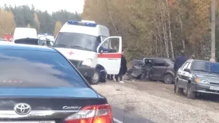 Опубликовано новое видео последствий страшного ДТП на Солотчинском шоссе - до прибытия пожарных