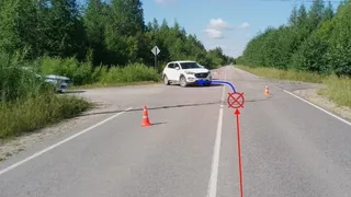 В одном из городов Коми столкнулись 2 иномарки