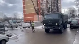 В Рязани 14 марта засняли колонну военной техники