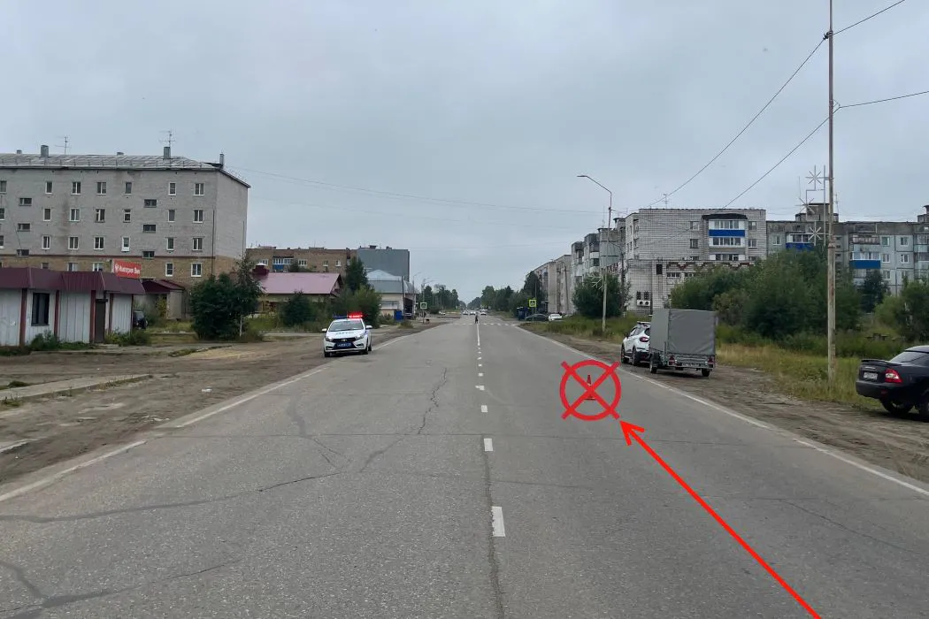 В Коми водитель мотоцикла при езде опрокинулся на дороге