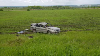 Не справился с управлением: ВАЗ-2115 съехал с дороги в Скопинском районе