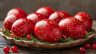 Шелуху от лука не собираю: беру только 1 овощ и получаю чудные красные яйца к Пасхе