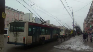 1 февраля на Первомайском проспекте оборвалась контактная сеть троллейбуса