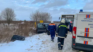 Без пострадавших не обошлось: под Владимиром столкнулись иномарка и рейсовый автобус