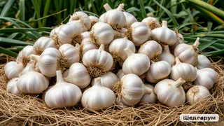 С 2 по 11 мая чесноку — необходимо: 40 грамм в воду — и головки размером с арбуз