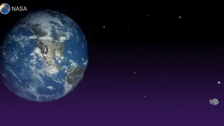 NASA опубликовало видео приближения к Земле астероида