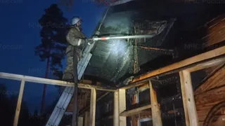 В Киржачском районе сгорел дом площадью 160 квадратных метров