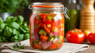 Закрываю овощной салат по дедовскому рецепту за 45 минут. Никогда не взрывается и стоит до следующего лета