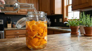 Мандариновые корки заливаю уксусом — и всю зиму душа радуется смекалке: лайфхак для умных хозяек