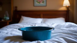 Ставлю таз с водой рядом с кроватью и сплю спокойно всю ночь - избавился от надоевшей проблемы