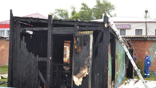 В центре Михайлова загорелся парк аттракционов