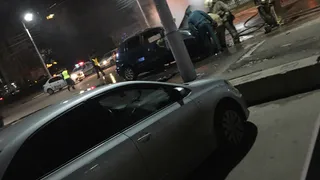 В Дашково-Песочне после аварии вспыхнул кроссовер