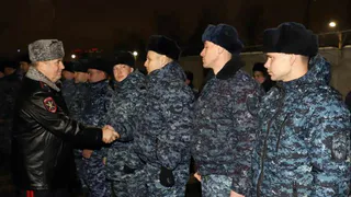 В Рязанской области встретили вернувшихся с командировки на Северном Кавказе полицейских