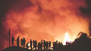 В Рязанской области в результате пожара сгорел деревянный дом