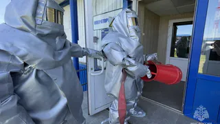 Ковровские пожарные в рамках учений отработали тушение огня на объекте нефте-отрасли