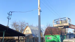 В Собинском районе заменили небезопасные столбы линии электропередач