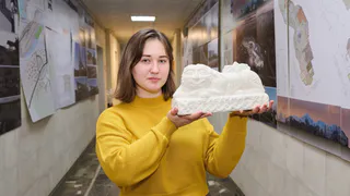 Студентка ВлГУ создала копию льва с Дмитриевского собора из инновационного материала