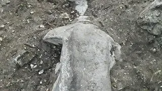 Следы прежней цивилизации: на берегу Оки нашли советские статуи