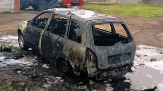 "Лада Калина" сгорела в Чувашии из-за искр от сварки