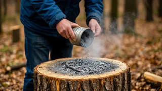 Пару горстей на пень — и его как не бывало: без усилий и труда — лайфхак