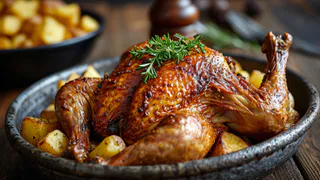 Курица на подушке из картофеля и капусты — царский ужин