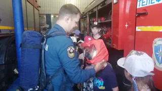 Пожарные организовали вязниковским школьникам занятия по технике безопасности
