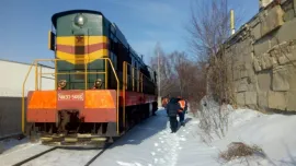 Тепловоз сошел с рельсов в Рязани